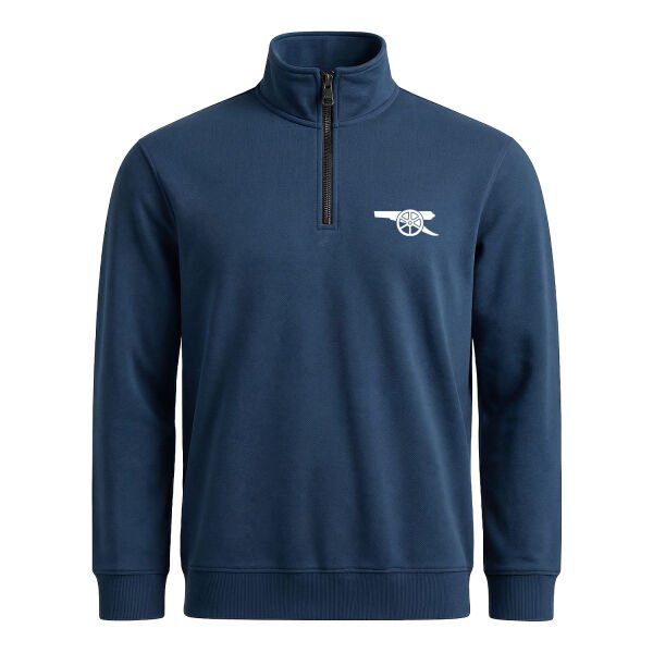 Arsenal Gunners Yarım Fermuarlı Sweatshirt L - İndigo Mavisi