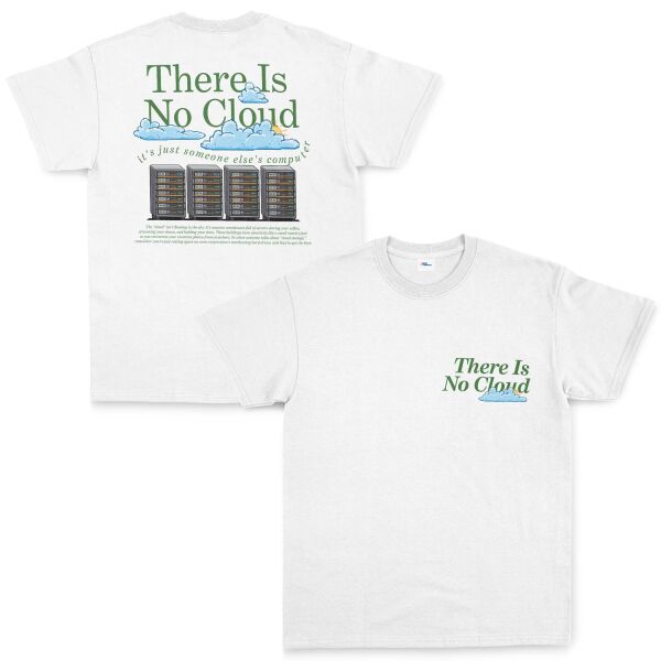 There Is No Cloud | Dark Tişört XL - Beyaz