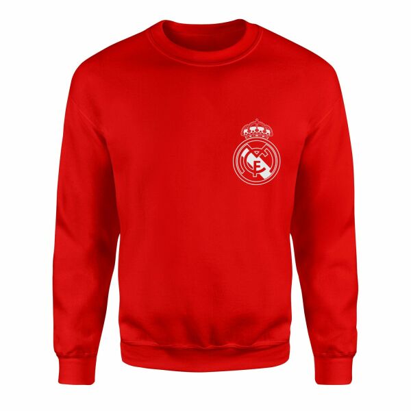 Real Madrid Badge Sweatshirt S - Kırmızı