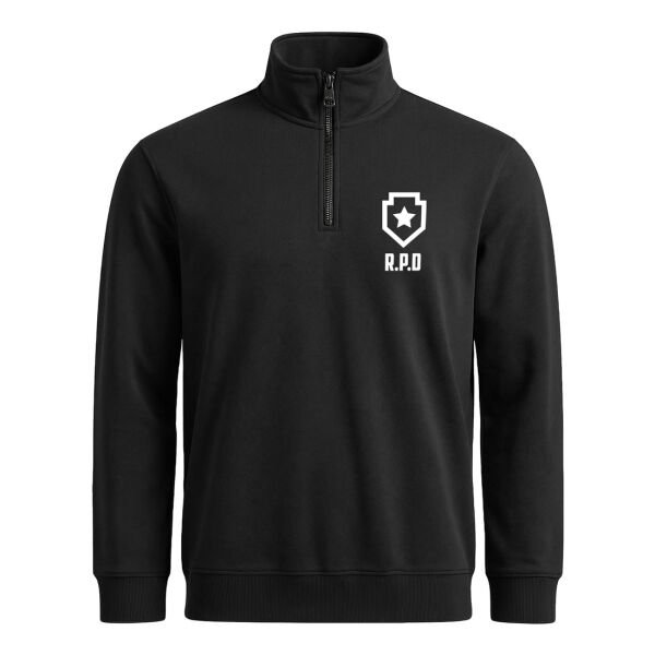 RPD Yarım Fermuarlı Sweatshirt XL - Siyah