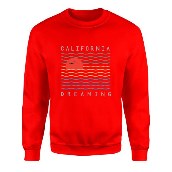 California Dreamin’ Sweatshirt XL - Kırmızı