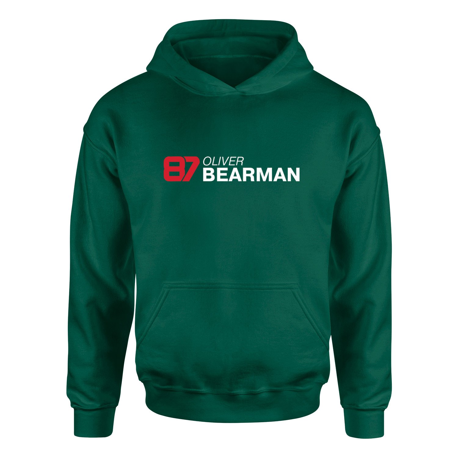 Oliver Bearman 87 Hoodie L - Nefti Yeşili