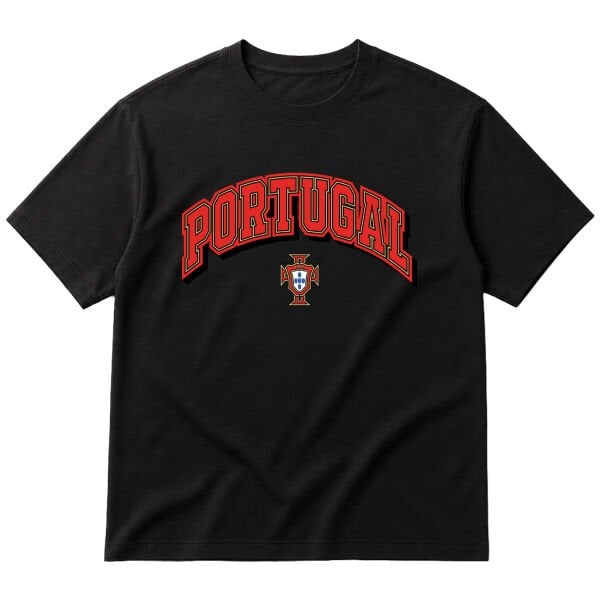 Portekiz 2026 Varsity Oversize Tişört