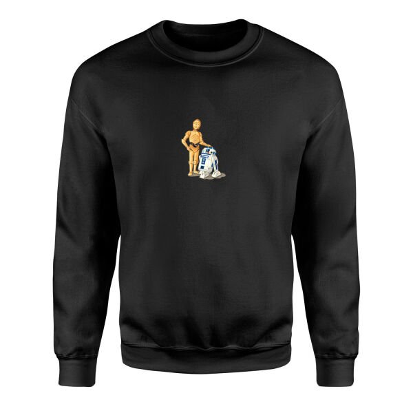 Low-Res Droid Friends Sweatshirt S - Siyah