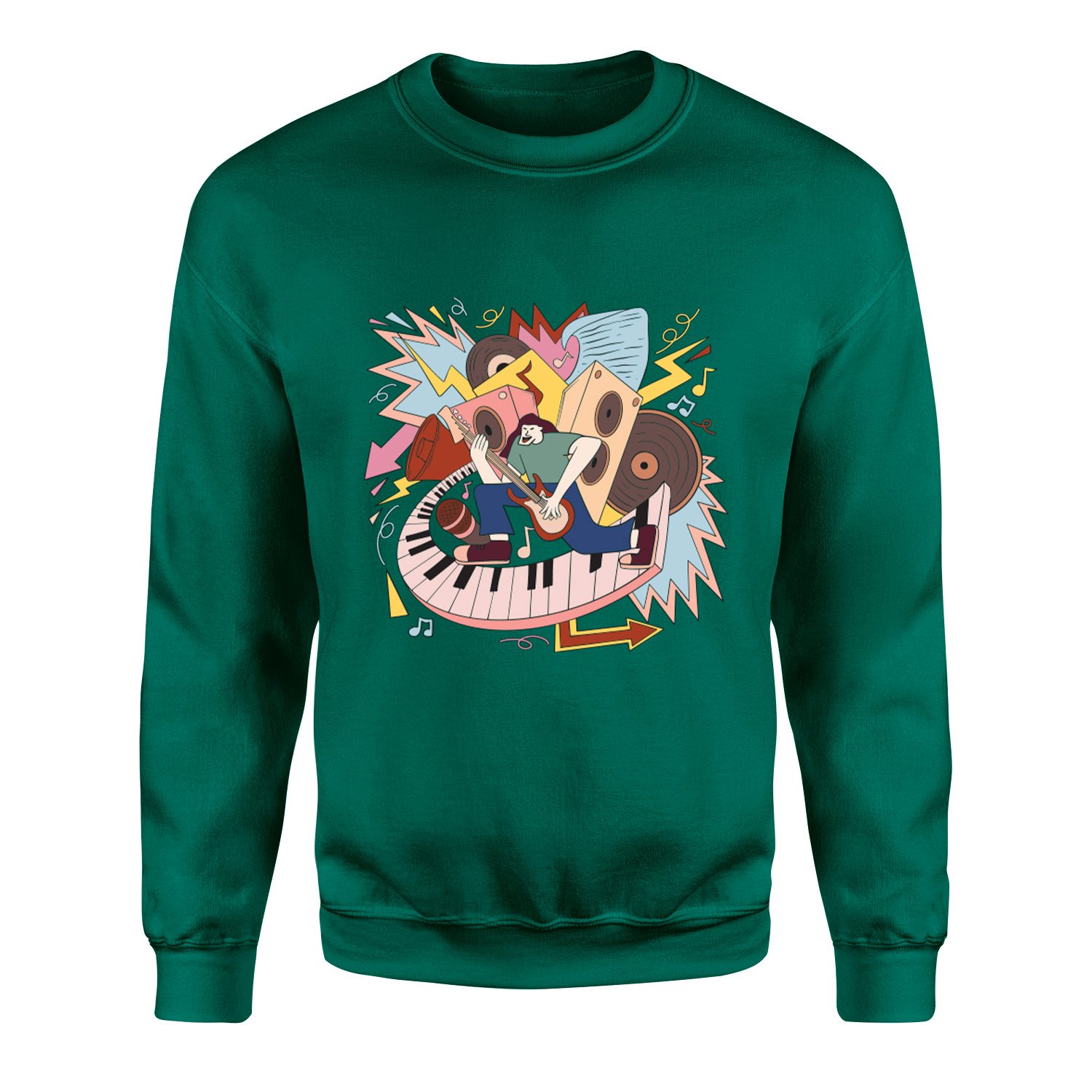 World of Music Sweatshirt L - Nefti Yeşili