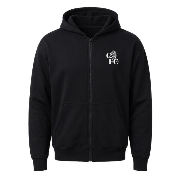 Chelsea FC Retro Icon Fermuarlı Kapüşonlu Sweatshirt