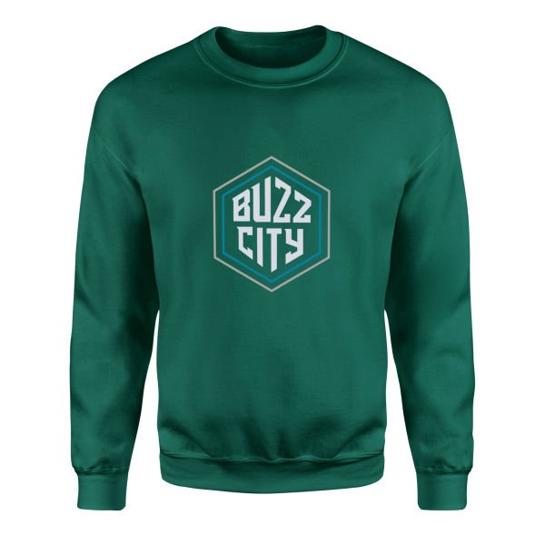 Buzz City Sweatshirt XL - Nefti Yeşili
