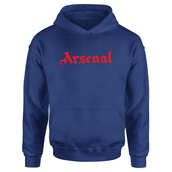 Arsenal Black Letters R Hoodie M - İndigo Mavisi