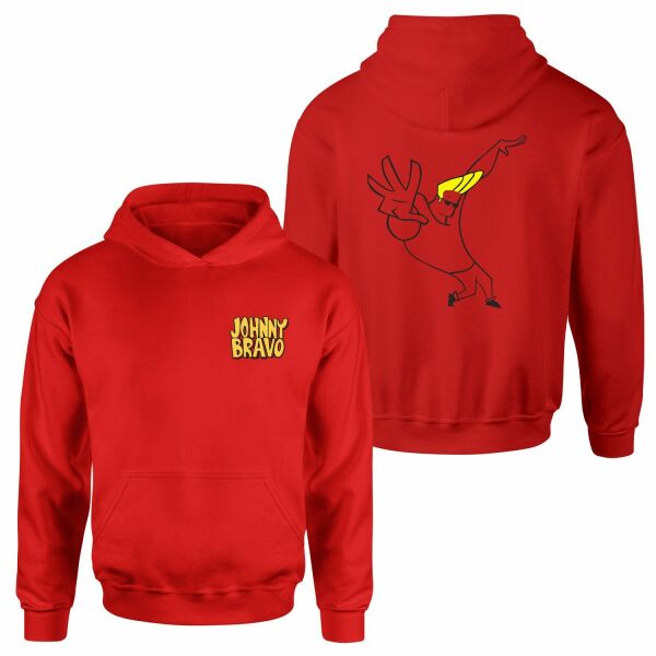 Man I’m Pretty | Johnny Bravo Hoodie XXL - Kırmızı