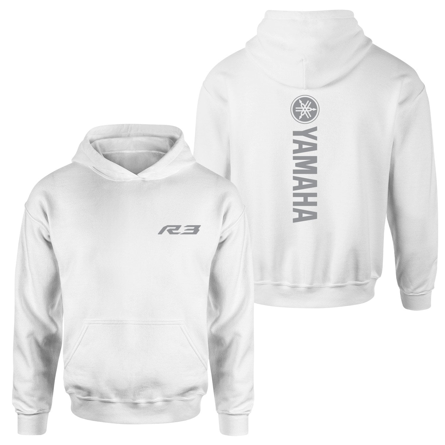 Yamaha R3 Graphic Hoodie M - Beyaz
