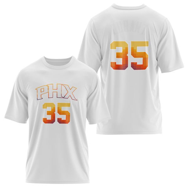 Kevin Durant 35 Phoenix Forma Oversize Tişört M - Beyaz