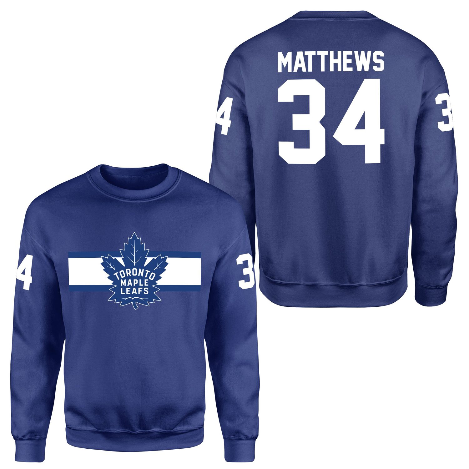 Auston Matthews Toronto Maple Leafs W NHL Jersey Sweatshirt L - İndigo Mavisi