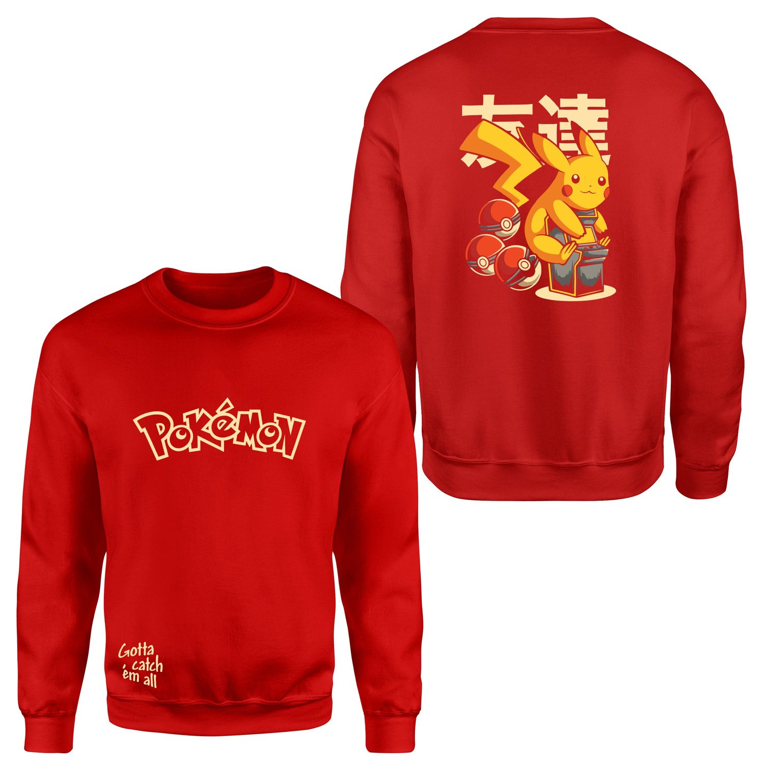 POKEMON Pikachu SE Sweatshirt M - Kırmızı