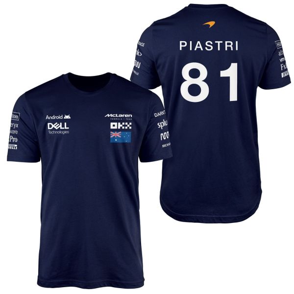 Oscar Piastri | Driver Edition Tişört S - İndigo Mavisi