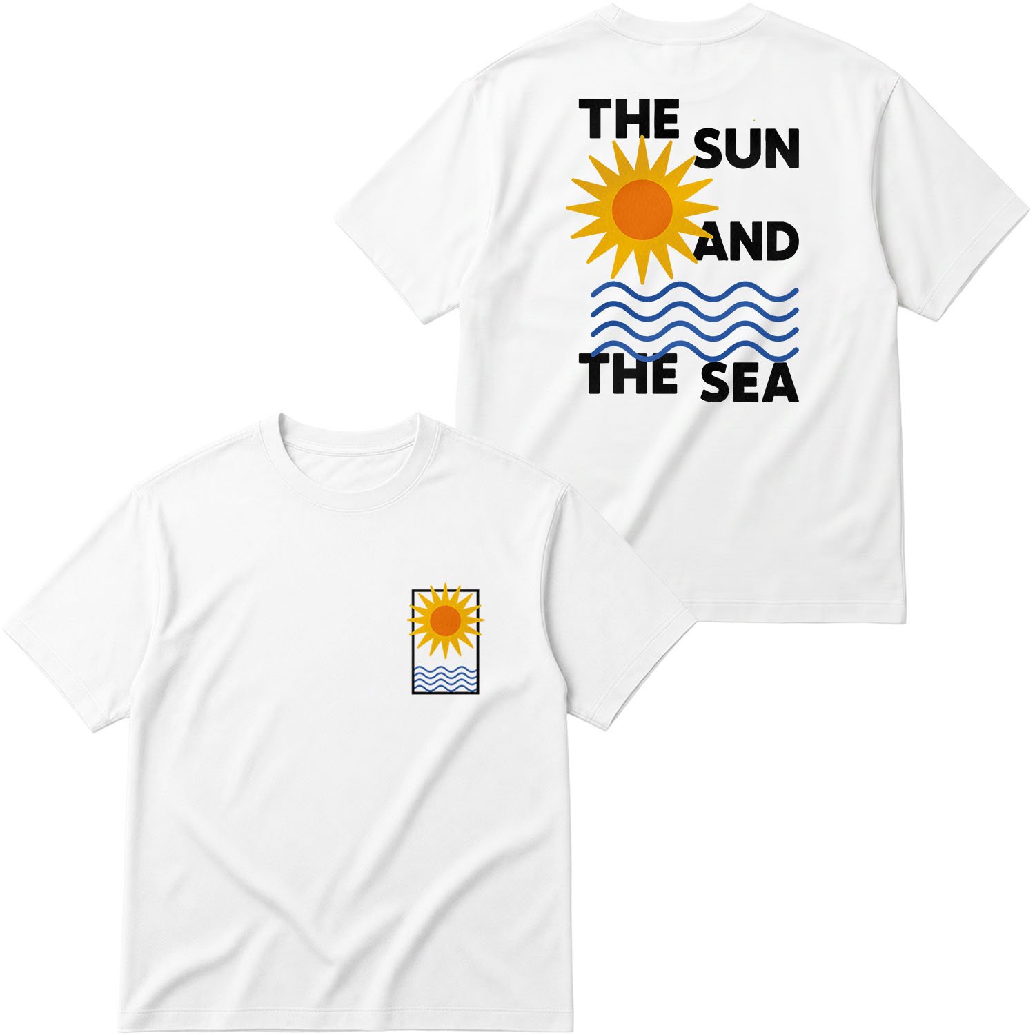 The Sun and The Sea Oversize Tişört M - Beyaz