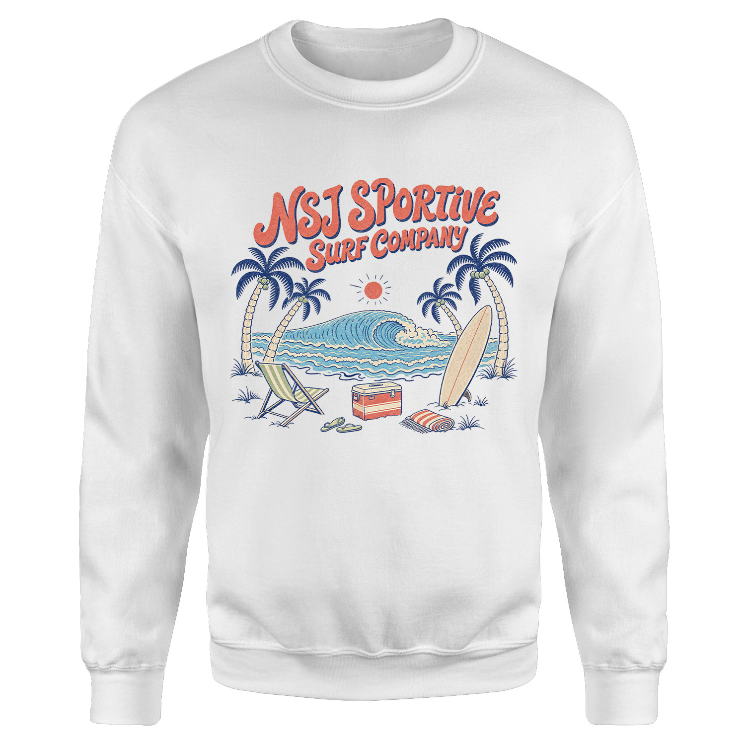 NSJ Sportive Surf Company 2026 Sweatshirt L - Beyaz
