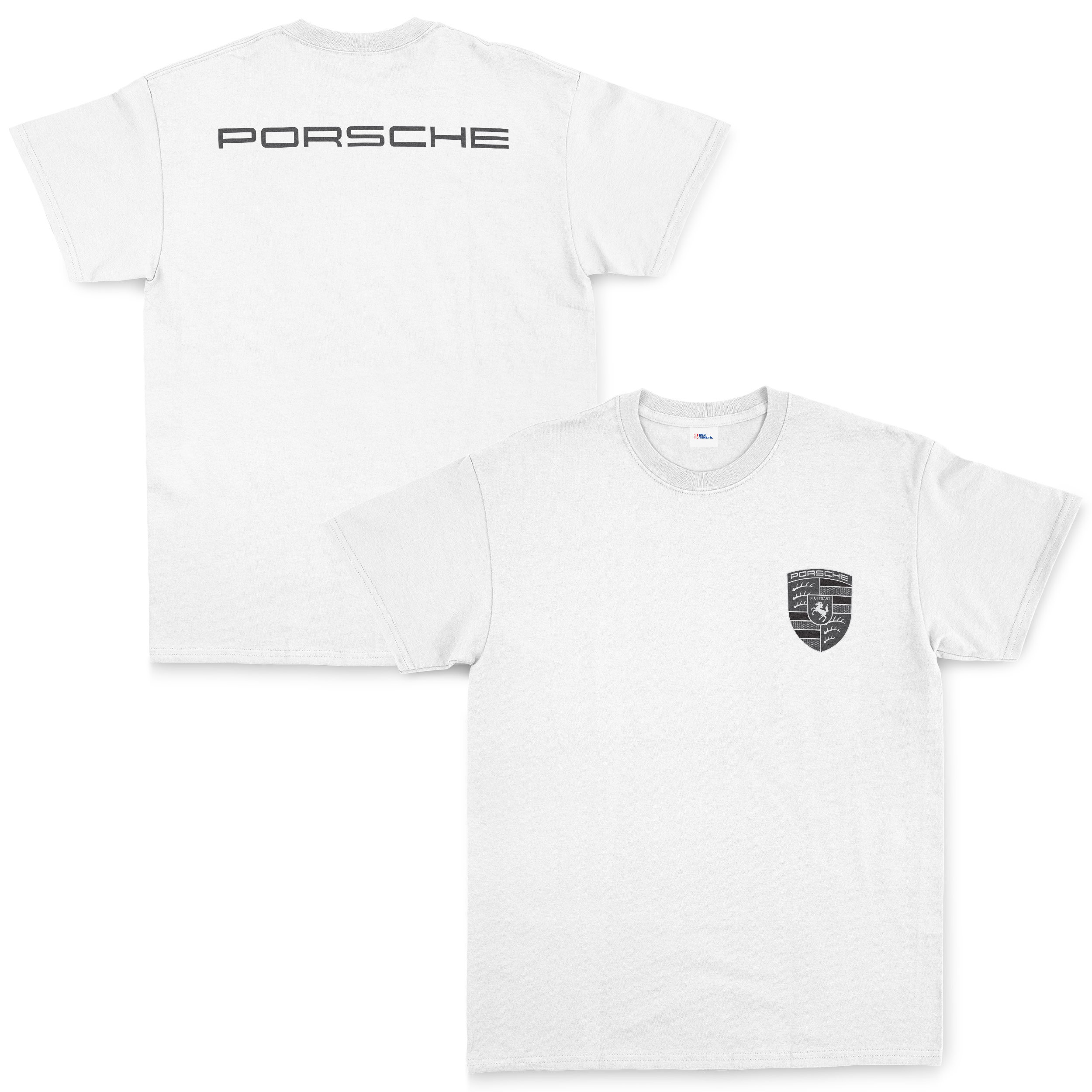 Porsche Muted Black Tişört S - Beyaz