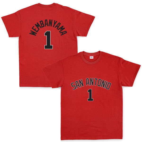 Victor Wembanyama 1 San Antonio Forma Tişört XL - Kırmızı