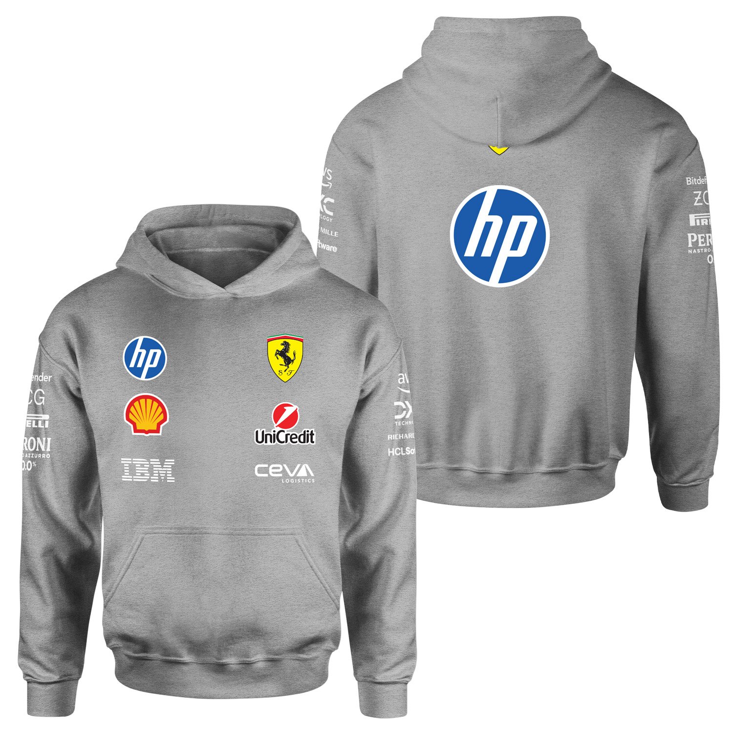Scuderia Ferrari Teamline 2025 Hoodie L - Gri