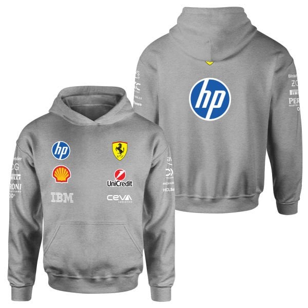 Scuderia Ferrari Teamline 2025 Hoodie L - Gri