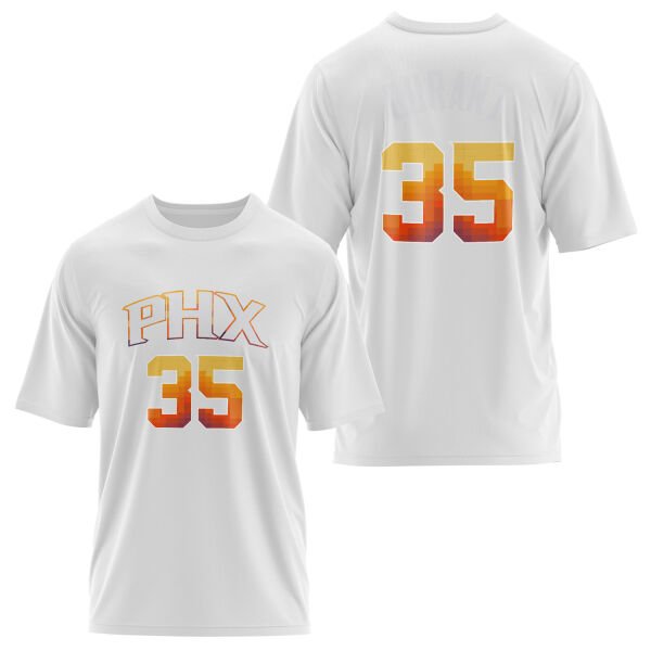 Kevin Durant 35 Phoenix Forma Oversize Tişört L - Beyaz
