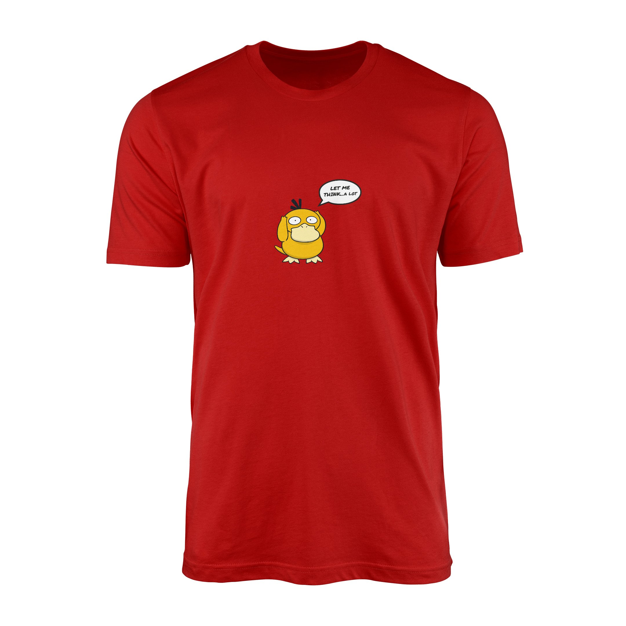 Let Me Think… A Lot | Psyduck Tişört L - Kırmızı