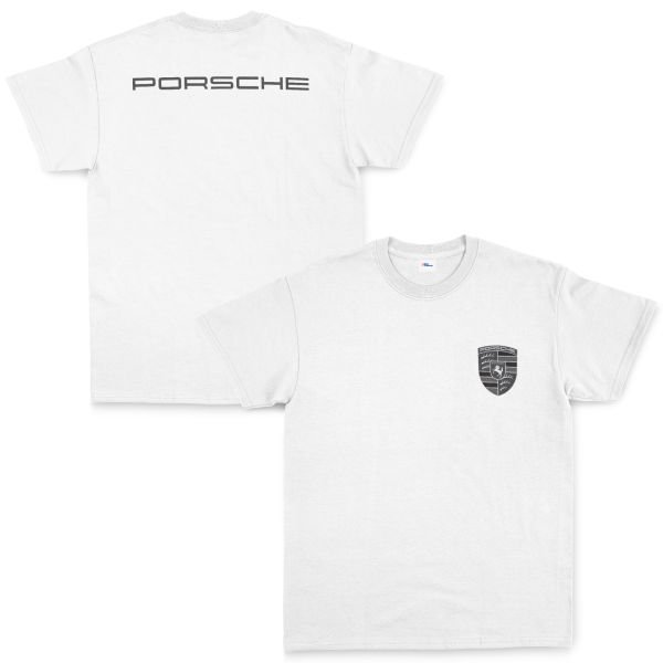 Porsche Muted Black Tişört M - Beyaz