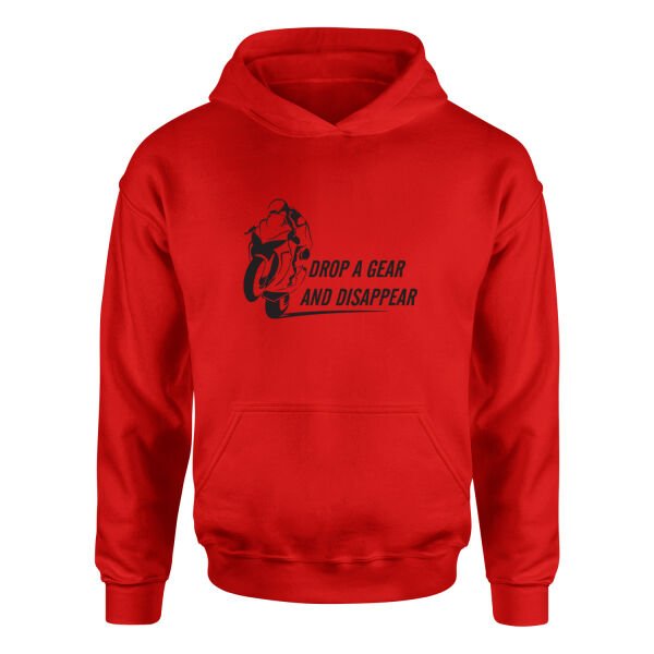 Drop a Gear And Disappear Hoodie L - Kırmızı