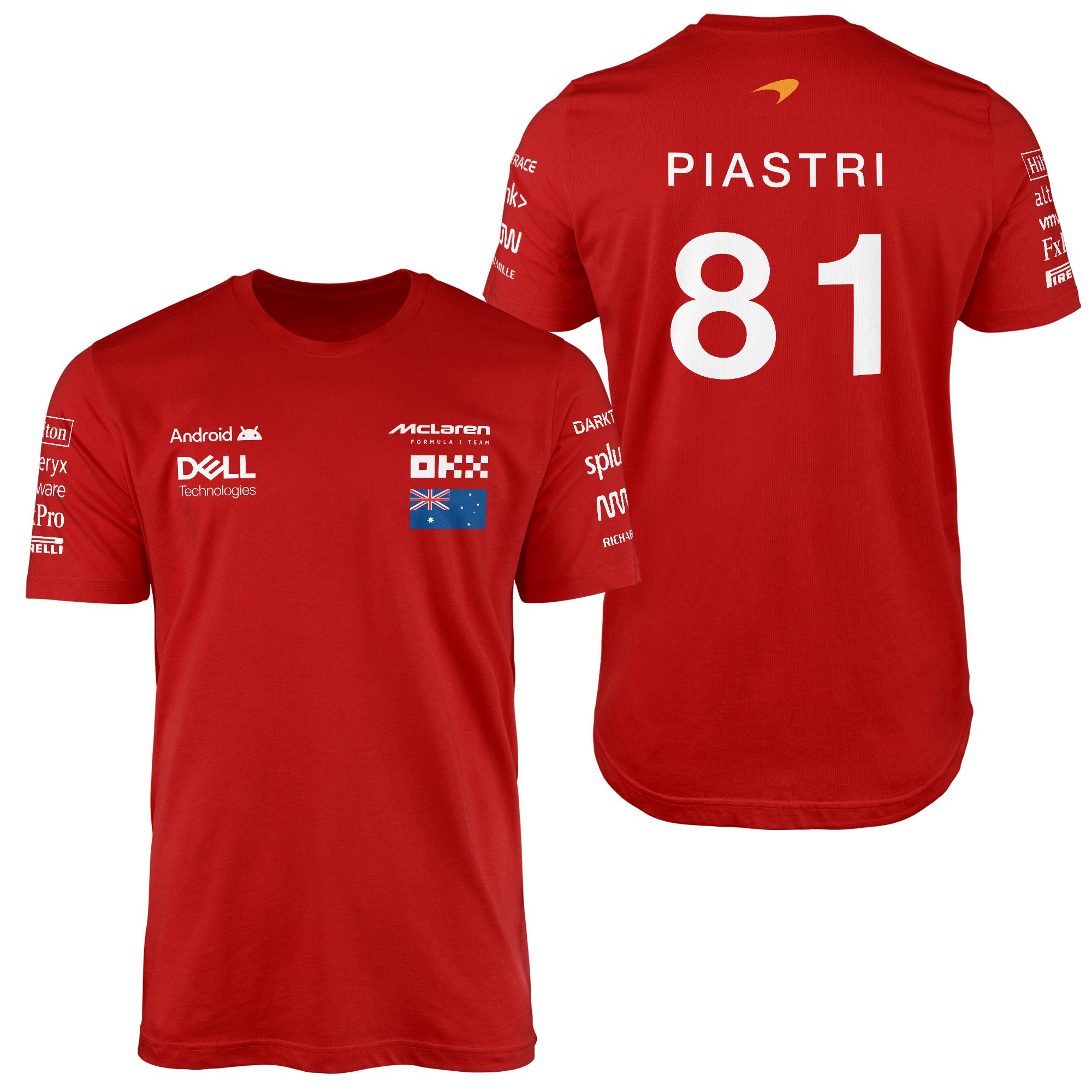 Oscar Piastri | Driver Edition Tişört S - Kırmızı