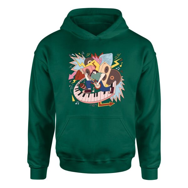 World of Music Hoodie S - Nefti Yeşili