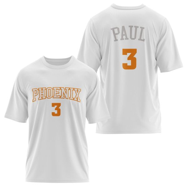 Chris Paul Phoenix Forma Oversize Tişört S - Beyaz
