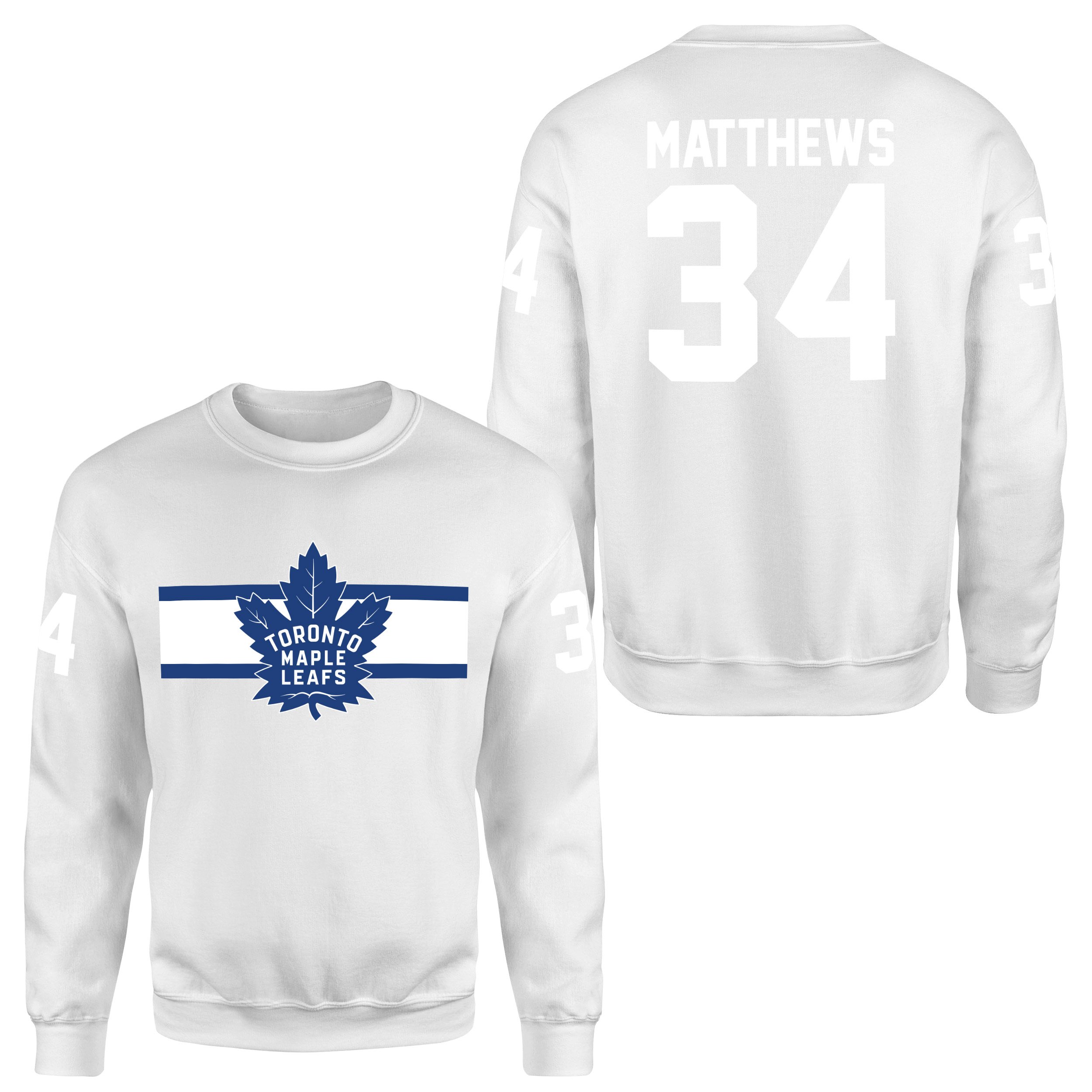 Auston Matthews Toronto Maple Leafs W NHL Jersey Sweatshirt S - Beyaz