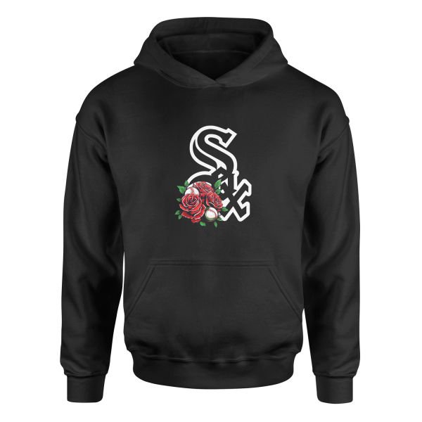 Chicago White Sox Roses Hoodie L - Siyah