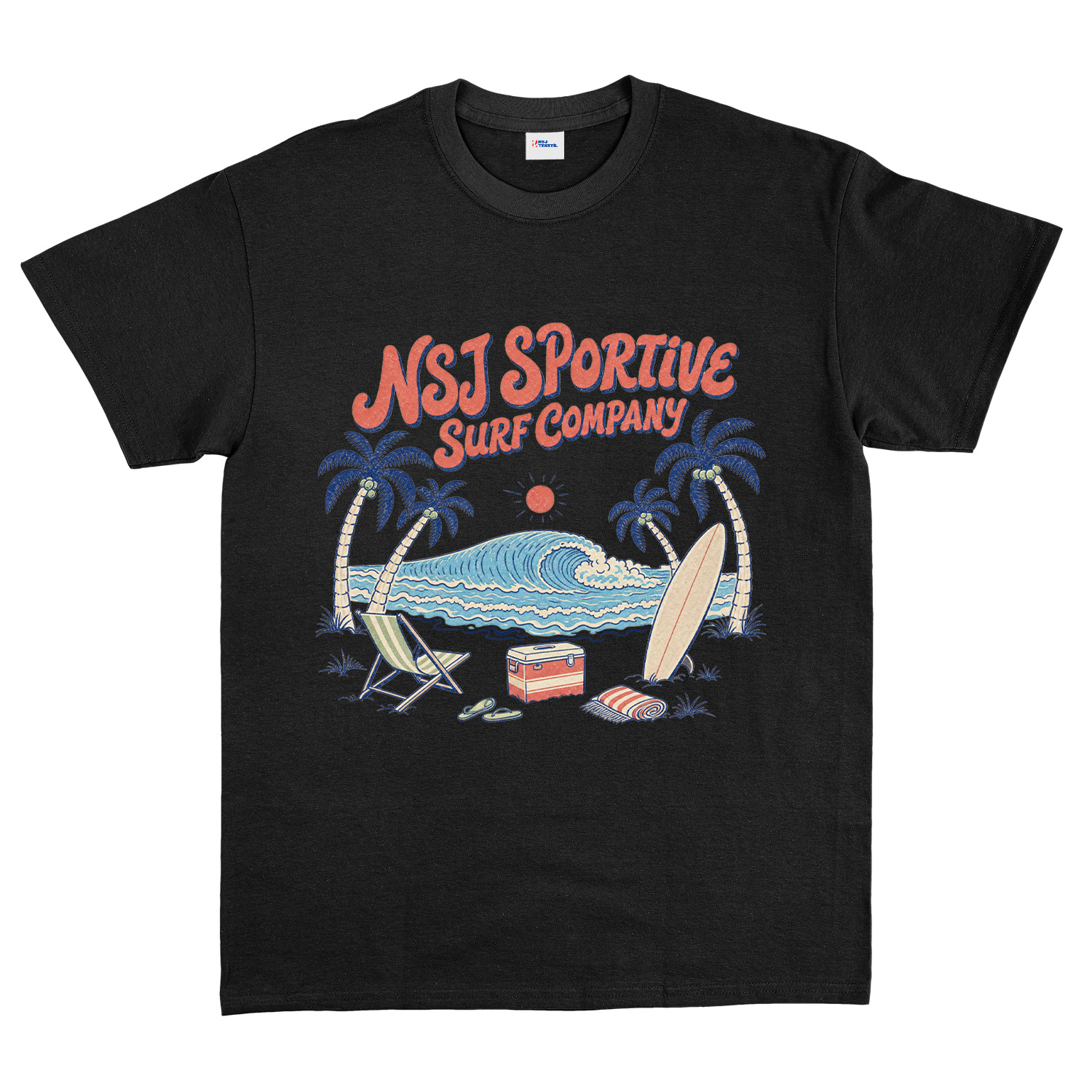 NSJ Sportive Surf Company 2026 Tişört XL - Siyah