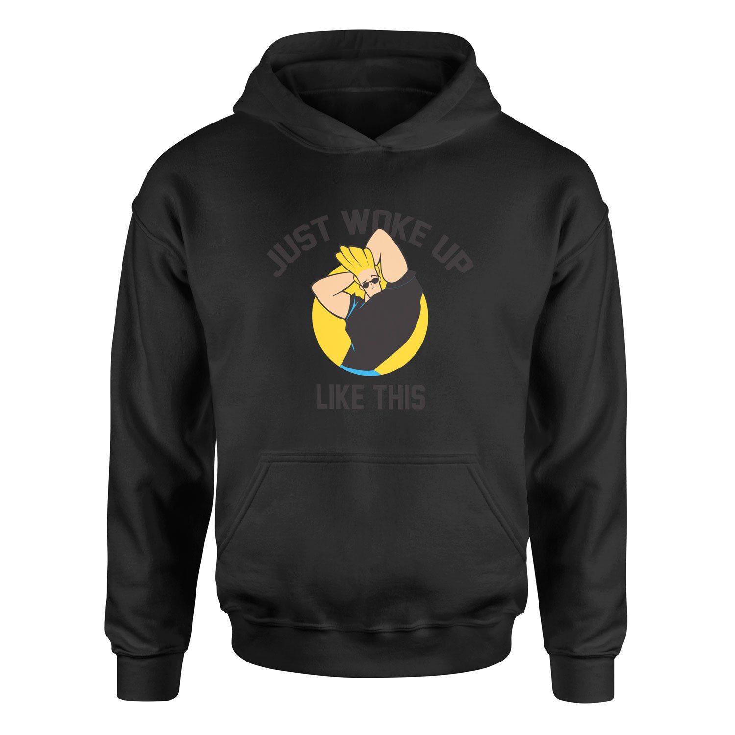 Just Woke Up Like This | Johnny Bravo Hoodie XXL - Siyah