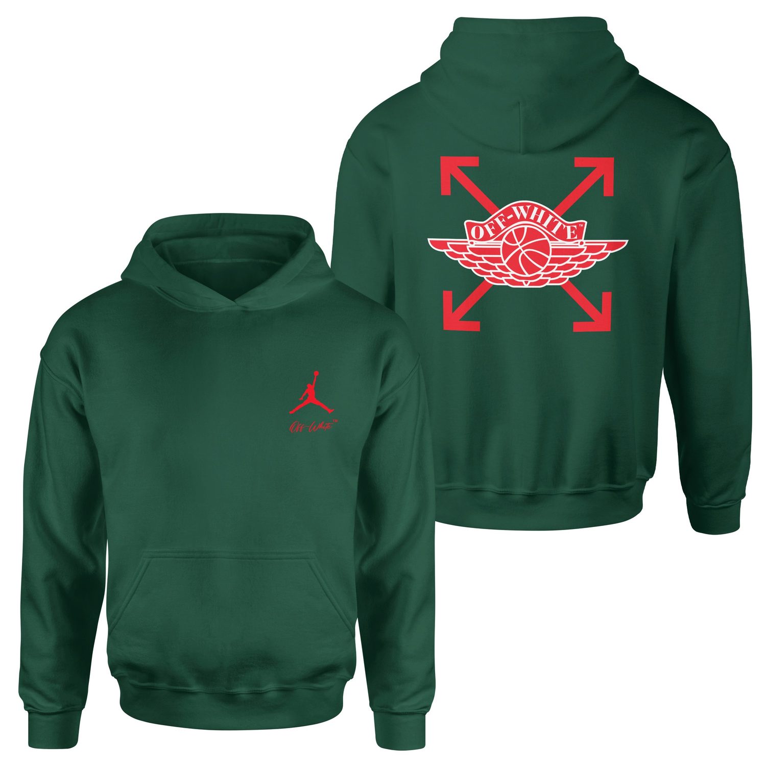 Air Jordan OFF Hoodie XL - Nefti Yeşili