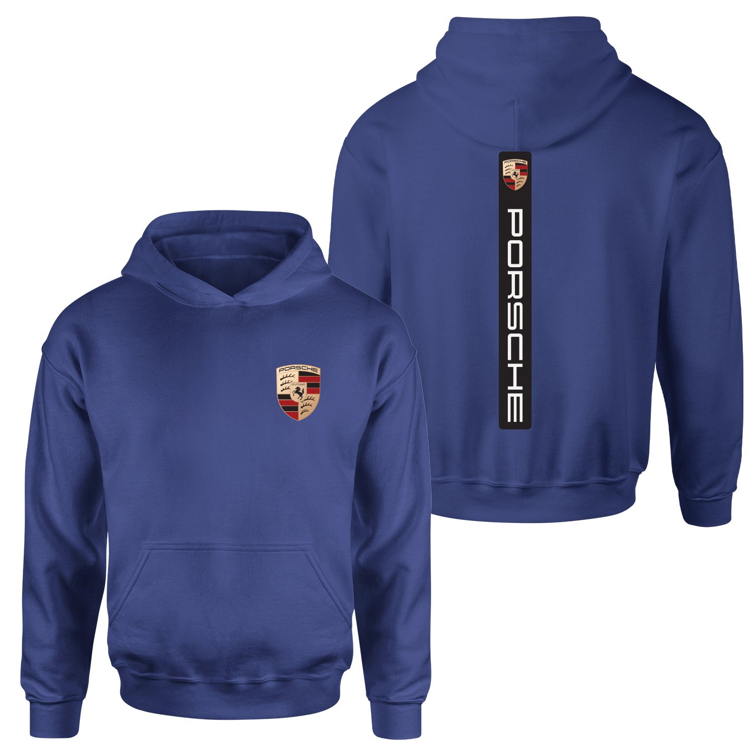 Porsche V Graphic Black Hoodie S - İndigo Mavisi