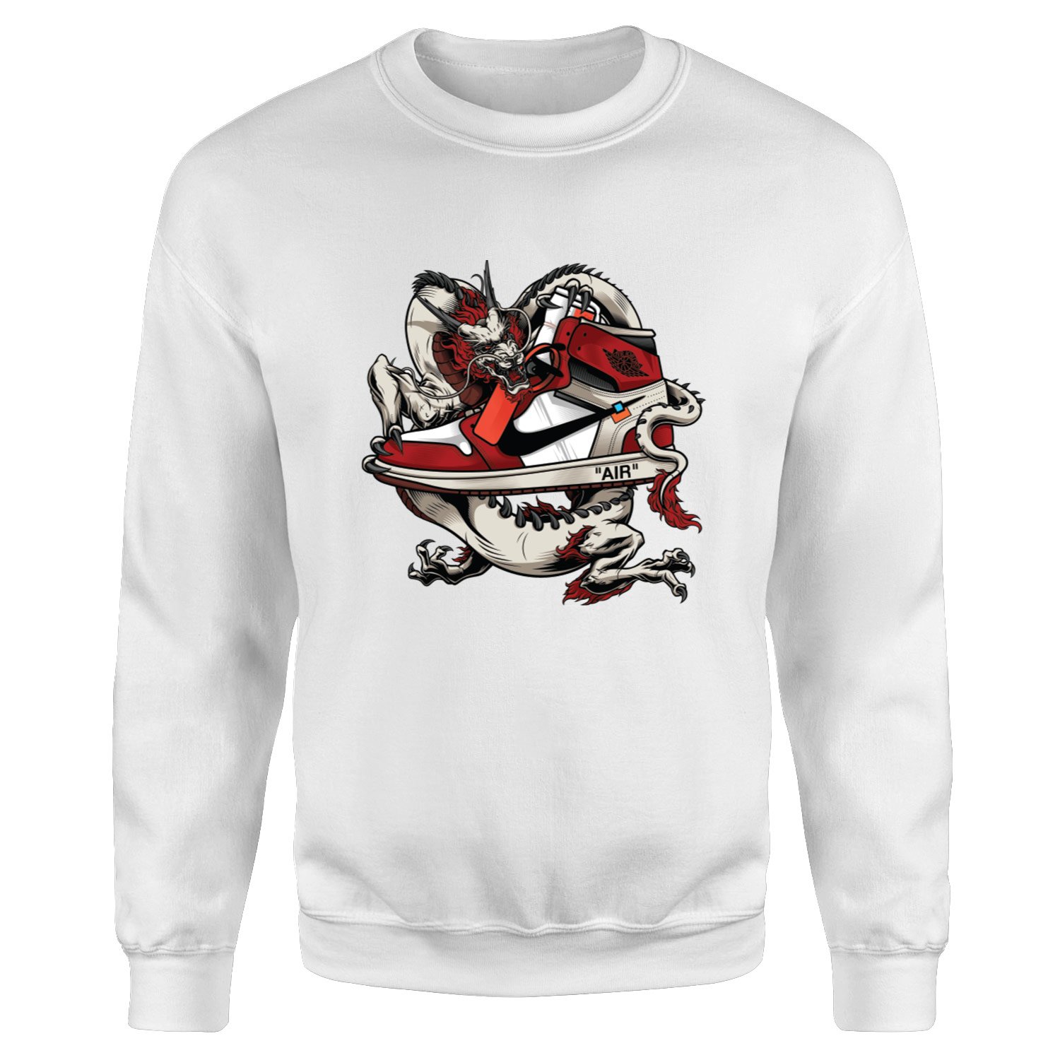 Air Jordan Dragon Sweatshirt M - Beyaz