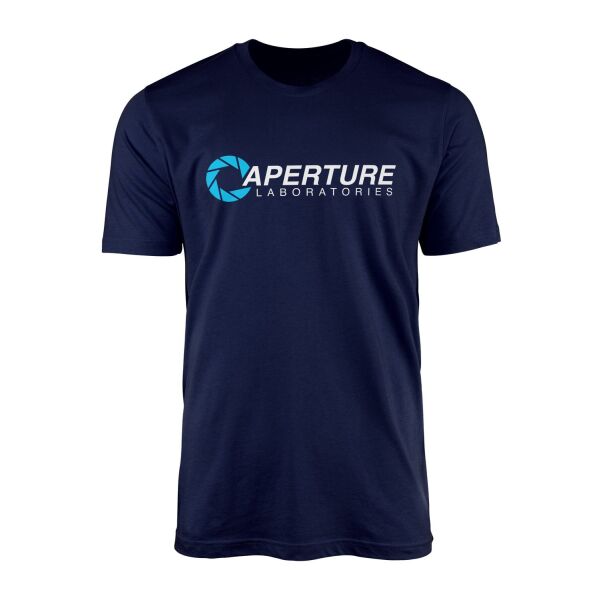 Aperture Laboratories | Half-Life Tişört M - İndigo Mavisi