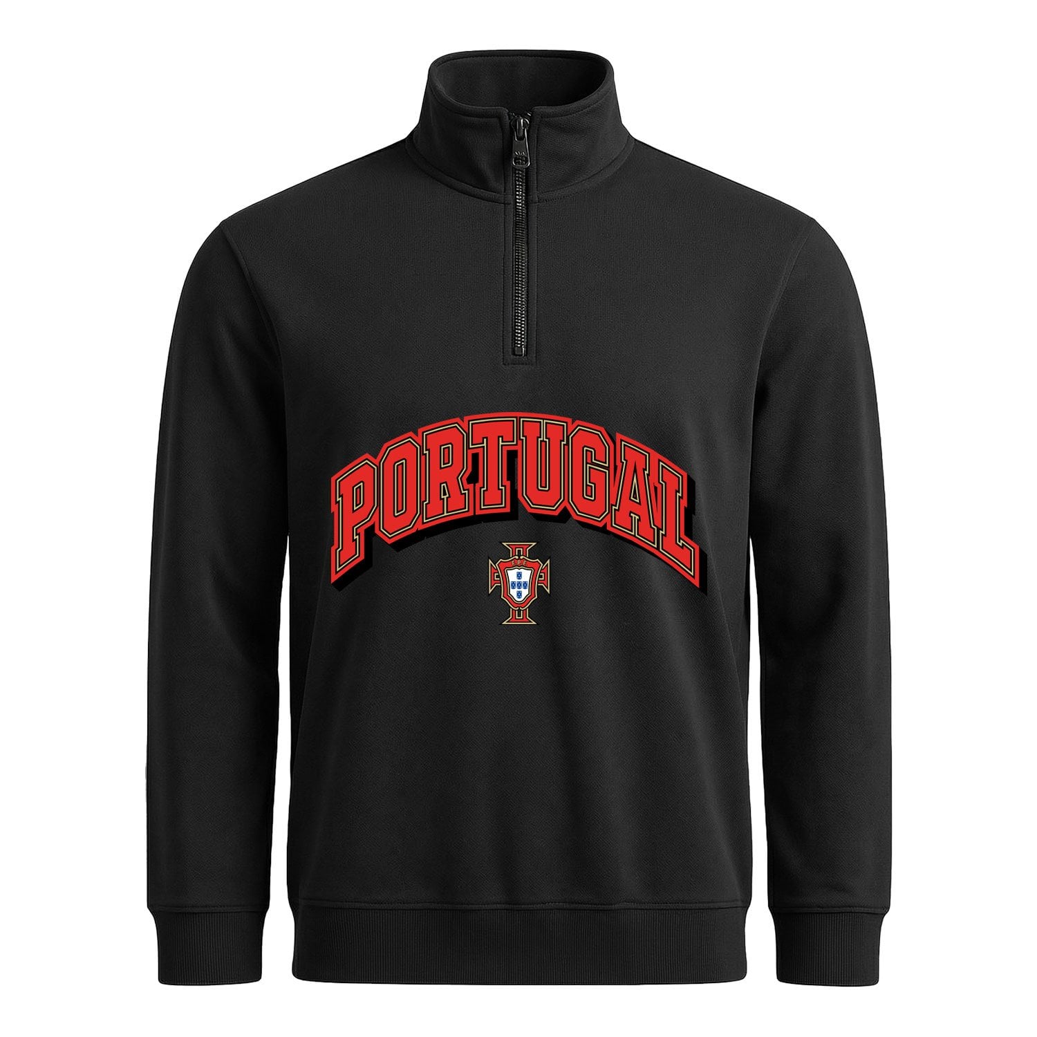 Portekiz 2026 Varsity Yarım Fermuarlı Sweatshirt