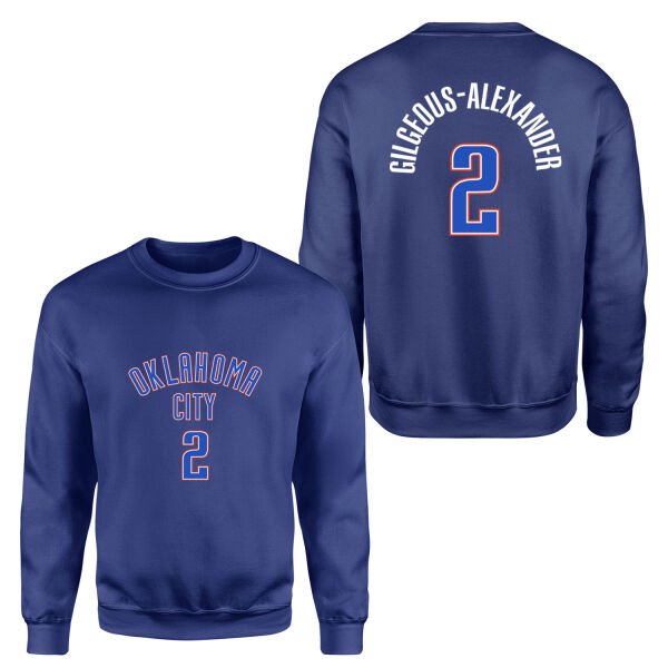 Shai Gilgeous-Alexander Oklahoma Forma Sweatshirt M - İndigo Mavisi