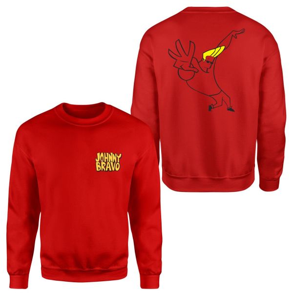 Man I’m Pretty | Johnny Bravo Sweatshirt S - Kırmızı