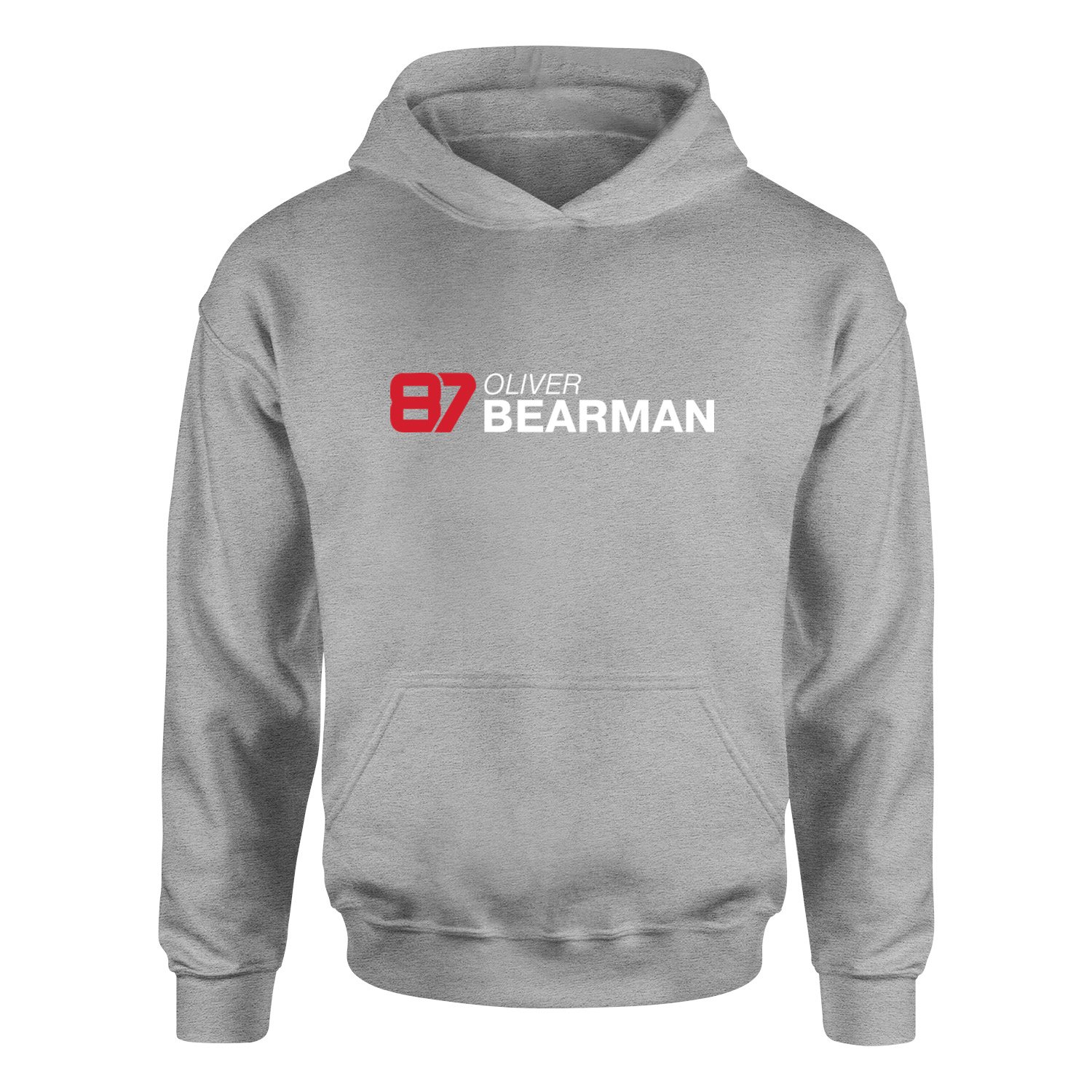 Oliver Bearman 87 Hoodie L - Gri