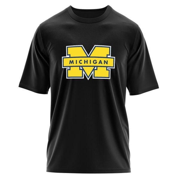 Michigan Wolverines Oversize Tişört L - Siyah