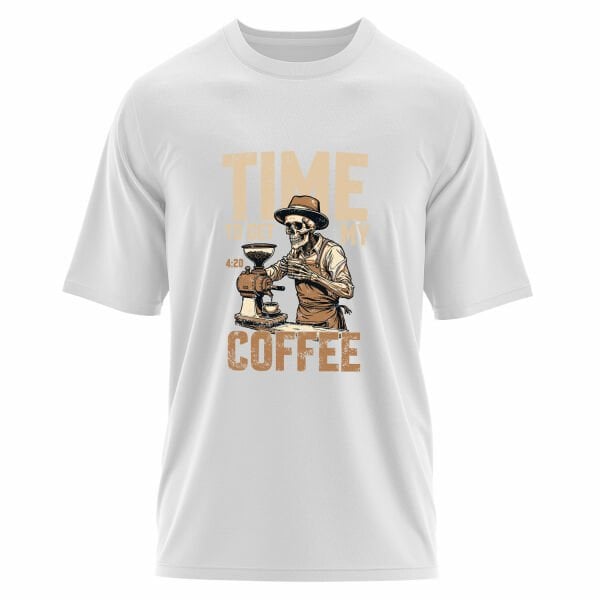 Time to Get My Coffee Oversize Tişört