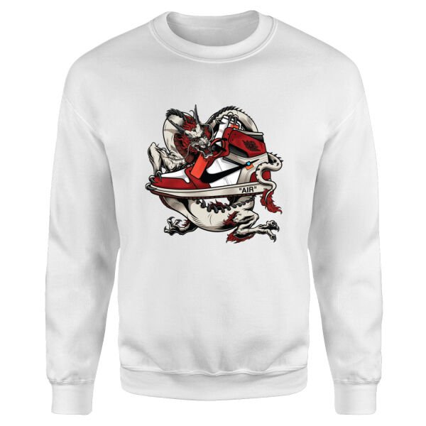 Air Jordan Dragon Sweatshirt XL - Beyaz