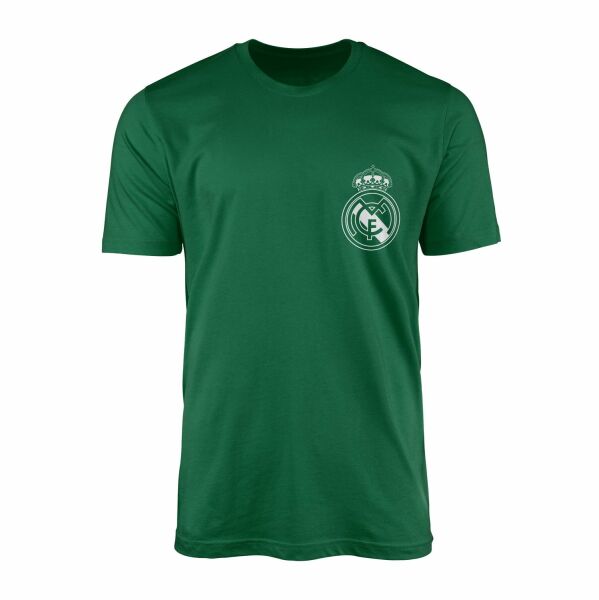 Real Madrid Badge Tişört L - Nefti Yeşili