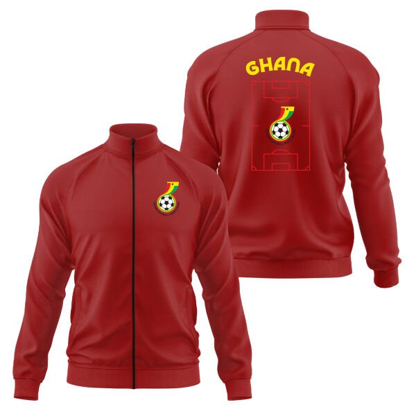 Gana Dünya Kupası 2026 Fermuarlı Sweatshirt L - Kırmızı