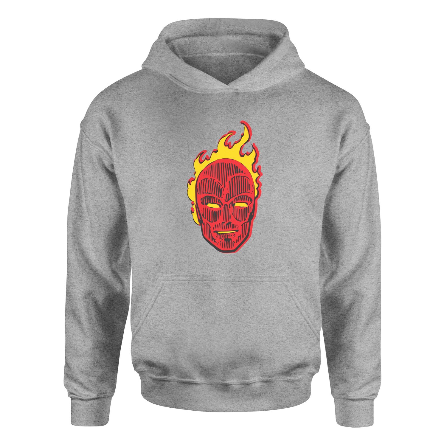 Human Torch Hoodie XXL - Gri
