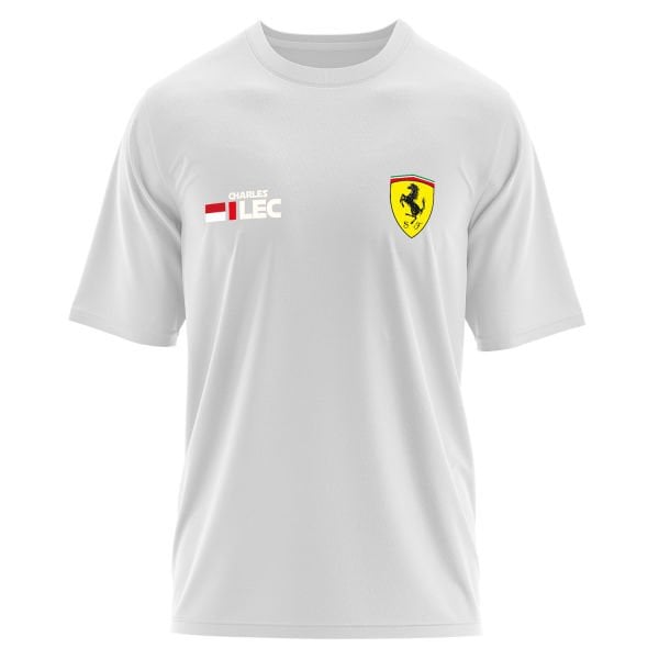 Charles Leclerc Ferrari Name Tag Oversize Tişört